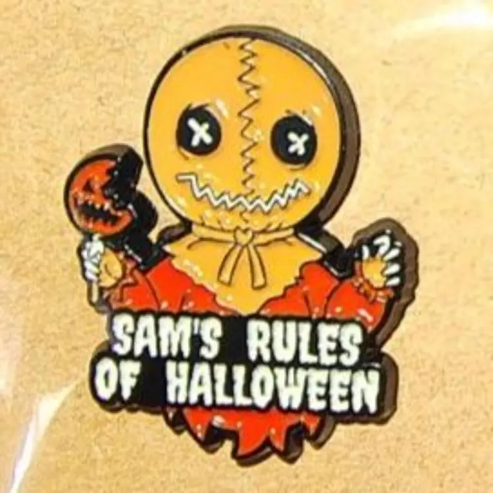 Trick 'r Treat Sam Rules of Halloween Enamel Pin